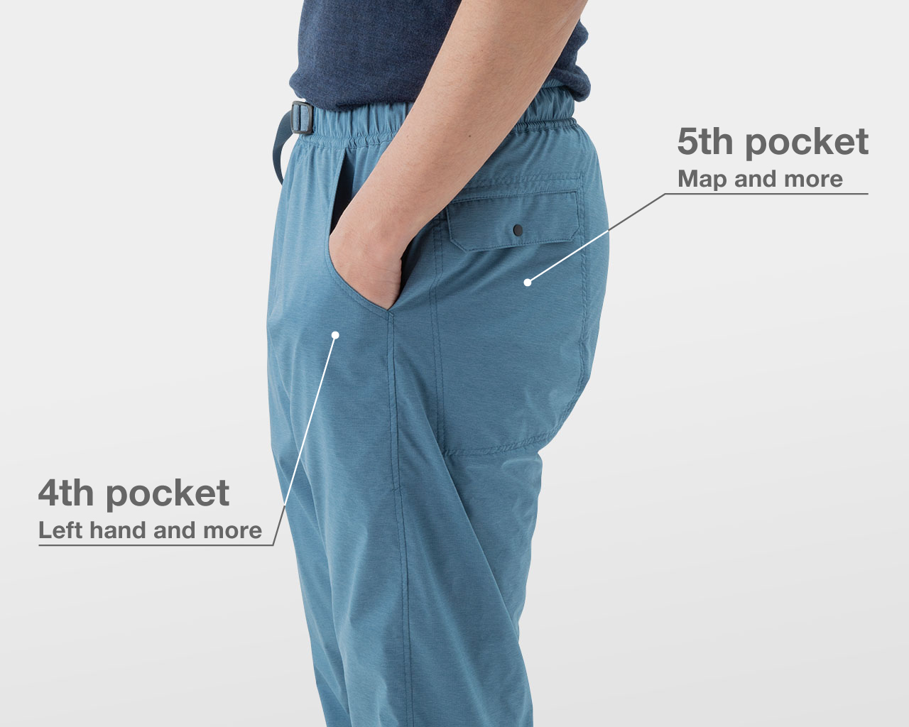 山と道 DW 5-Pocket pants Men's L-tall Navy