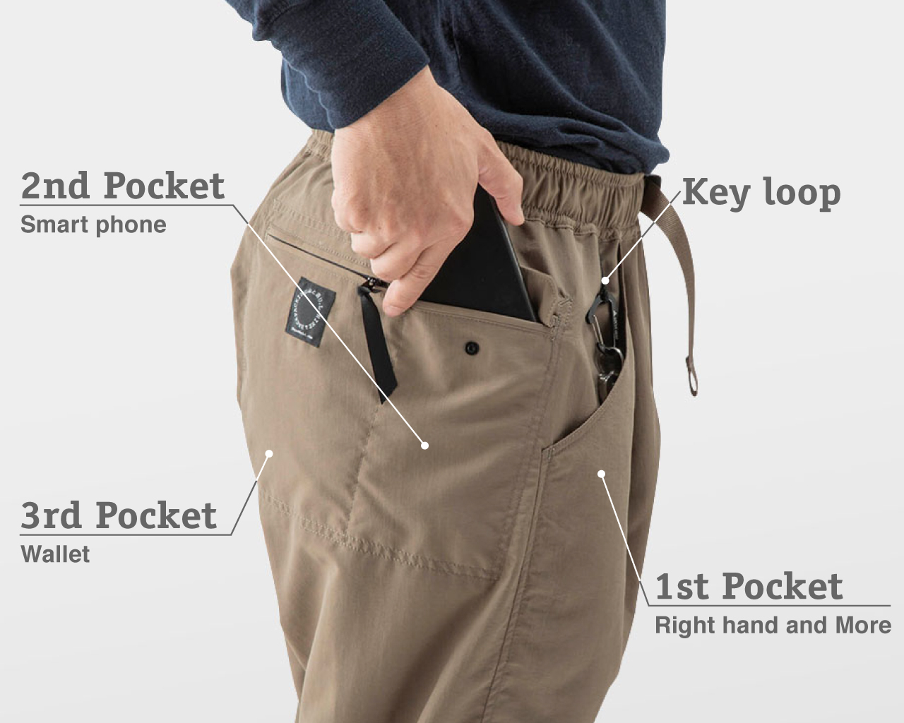 One Tuck 5-Pocket Pants | 山と道 U.L. HIKE  BACKPACKING