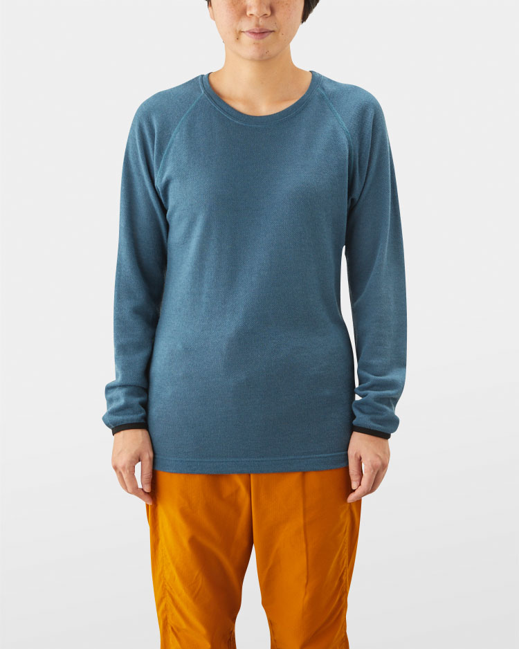 最新のデザイン 山と道 DF Mesh Merino Long Sleeve SlateBlue tco.it