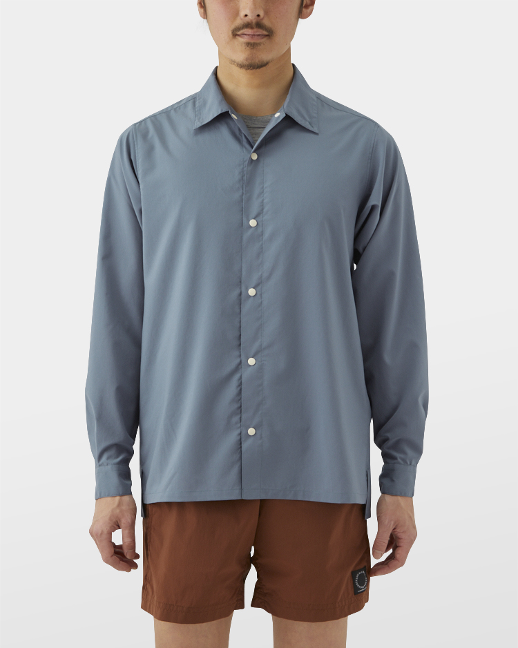 山と道 ul shirt Blue gray Ｌサイズ - 登山用品