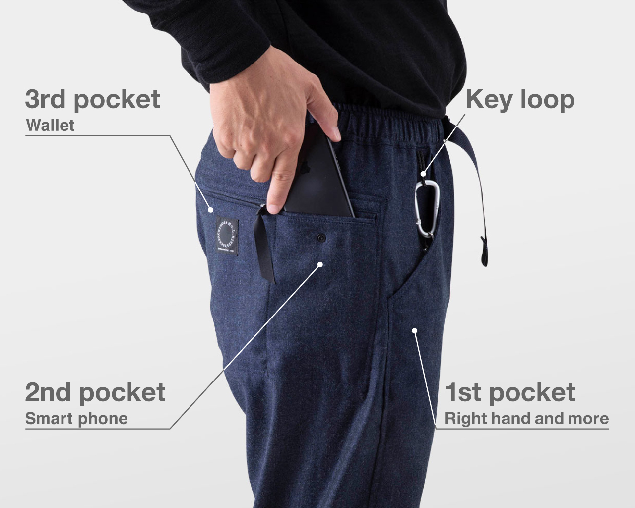 Merino 5-Pocket Pants | 山と道 U.L. HIKE & BACKPACKING
