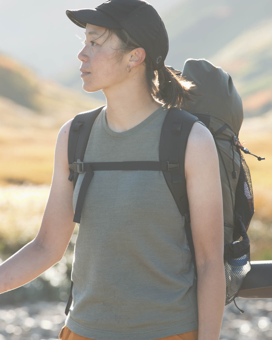 フーディニ山と道 DF Mesh Merino Sleeveless - 登山用品