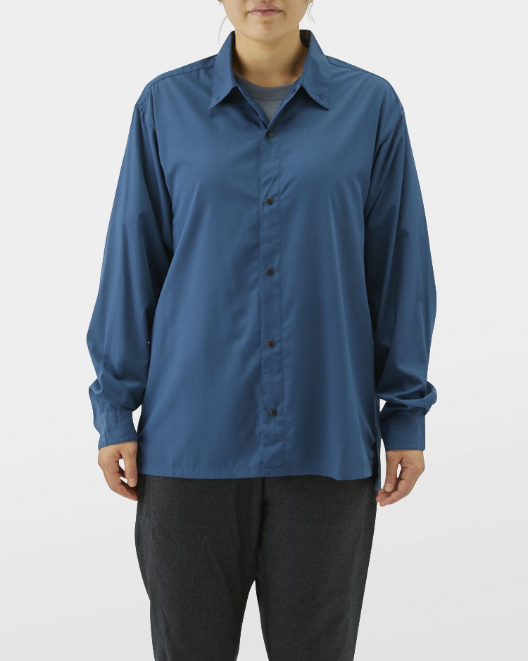 山と道 Bamboo Shirt Morning Blue サイズXL 箱有 - Tシャツ