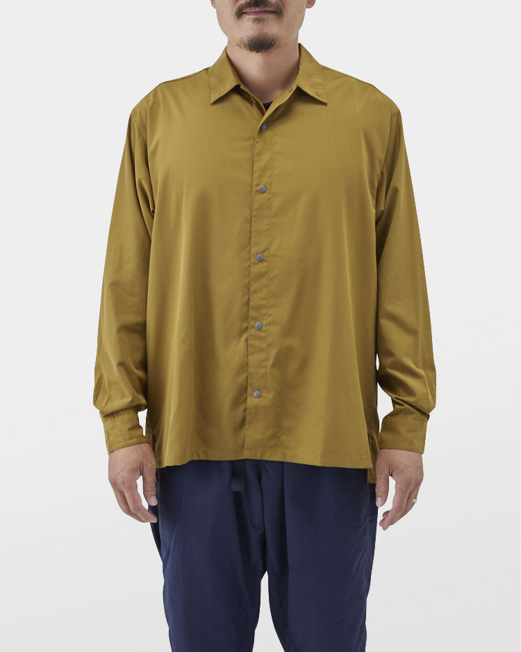 山と道 UL shirt マスタード mustard Size L-