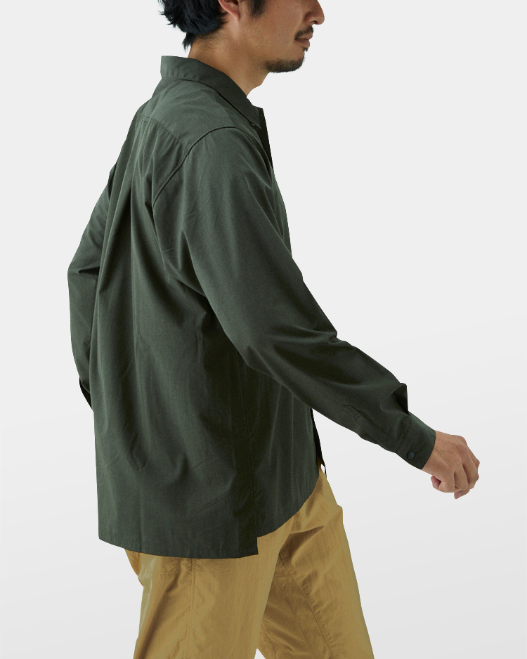 茄子紺 山と道 バンブーシャツBamboo Shirt Unisex M - 登山用品