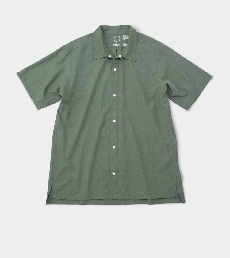 山と道 Bamboo Short Sleeve Shirt Men L