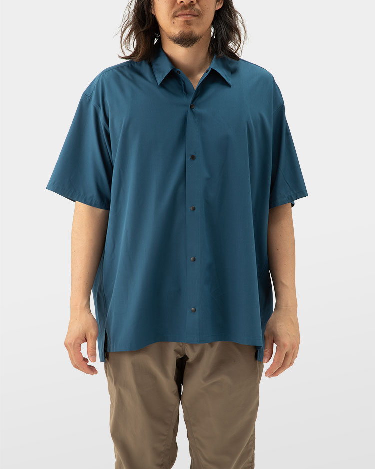 山と道 UL Short Mサイズ Sleeve Shirt グラナイトグリーン